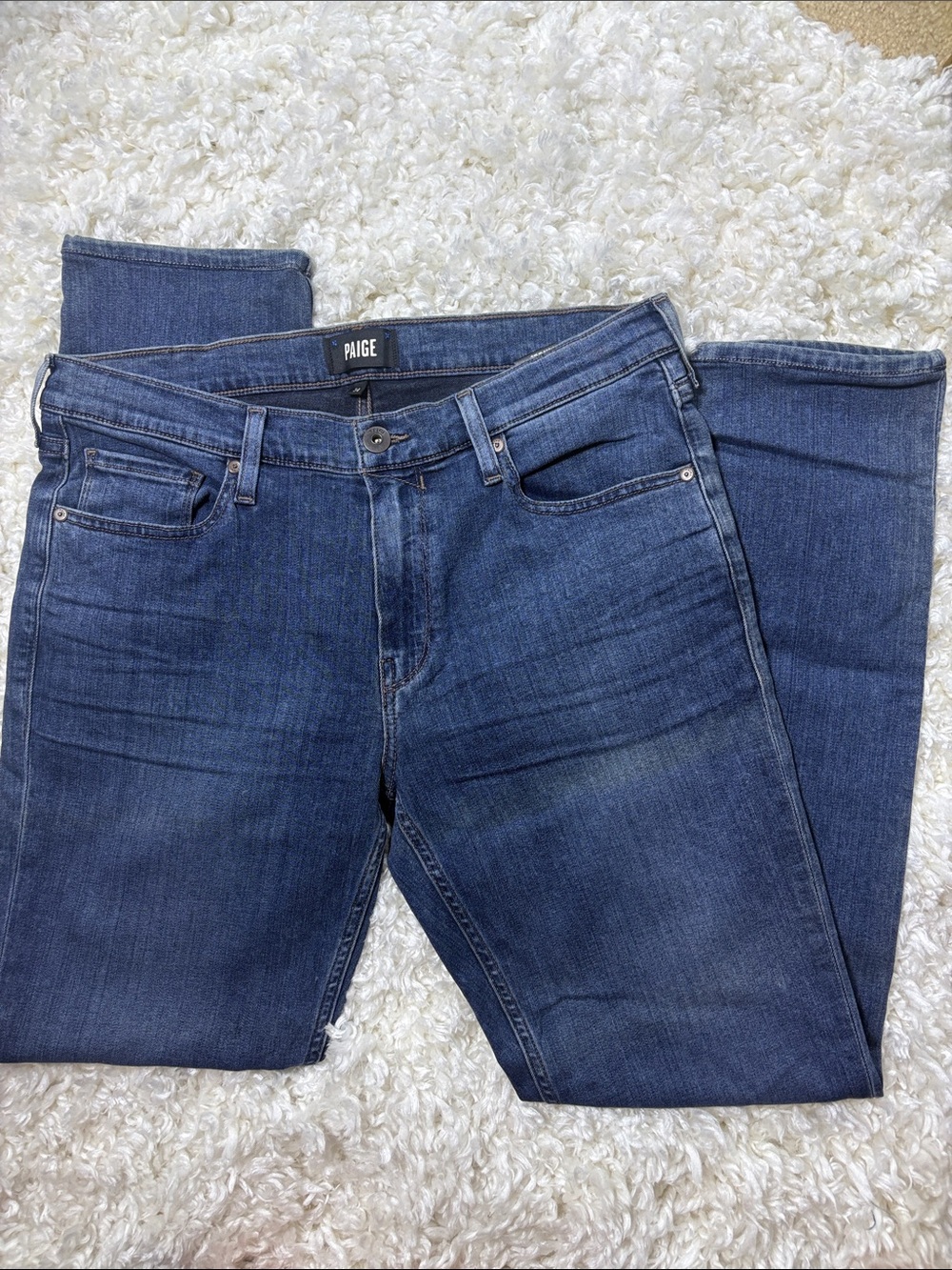 Lennox Paige Men’s Dark Wash Premium Denim Jeans Cotton Rayon Blend size 34